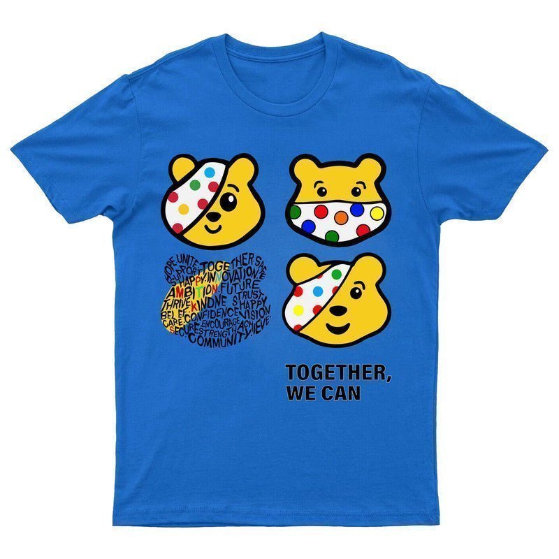 Pudsey Bear Gang Boys Girls Kids TShirt Spotty Day Children In Need School Event - TheMonkeyTees