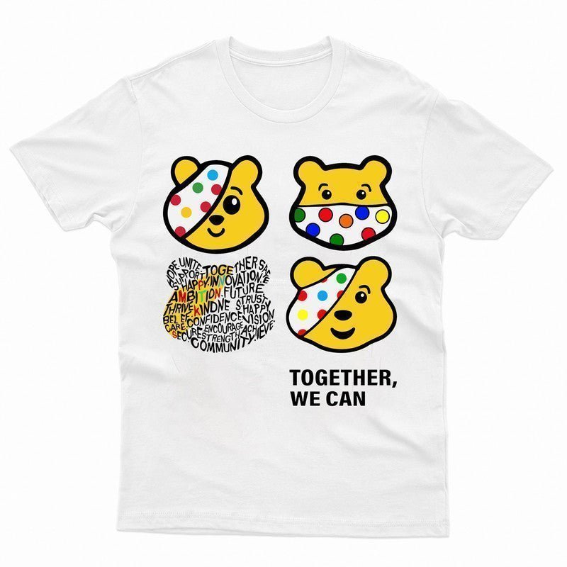 Pudsey Bear Gang Boys Girls Kids TShirt Spotty Day Children In Need School Event - TheMonkeyTees