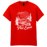 Polar Express Adult Kids T-Shirt Believe Train Santa Holiday Family Matching Xmas Tee