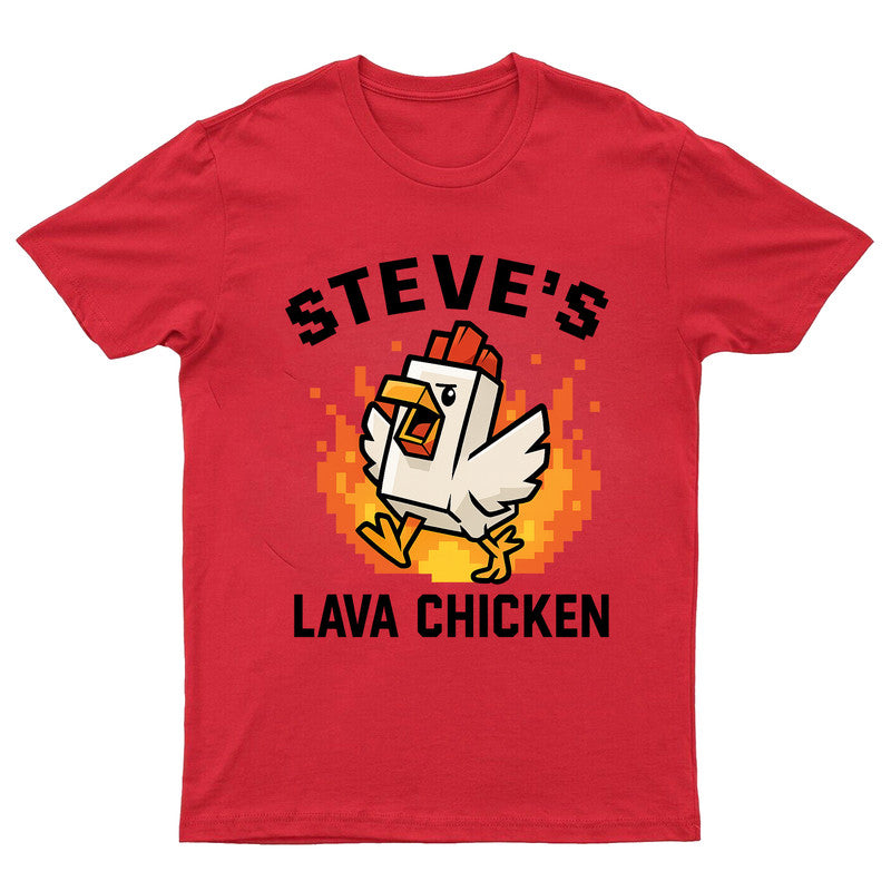 Steves Lava Chicken Mens Kids Printed Tshirt