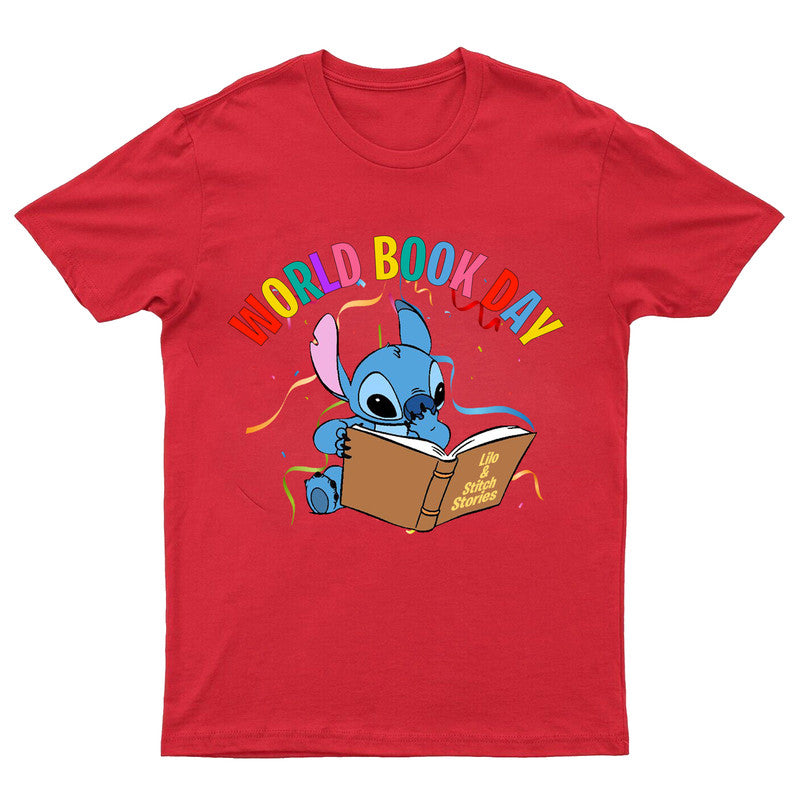 World Book Day T-Shirt Lilo & Stitch Funny Kids Boys Girls Tee Top