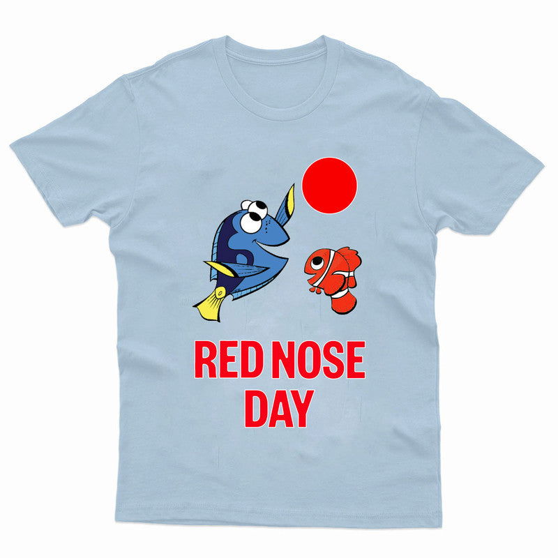 Red Nose Day Adult Kids T-Shirt 2025 Fish Tee - TheMonkeyTees