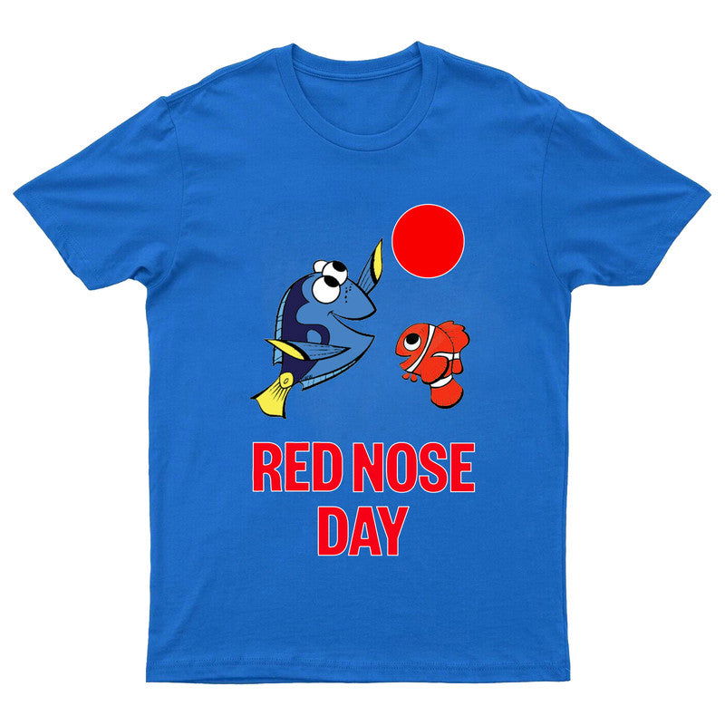 Red Nose Day Adult Kids T-Shirt 2025 Fish Tee - TheMonkeyTees