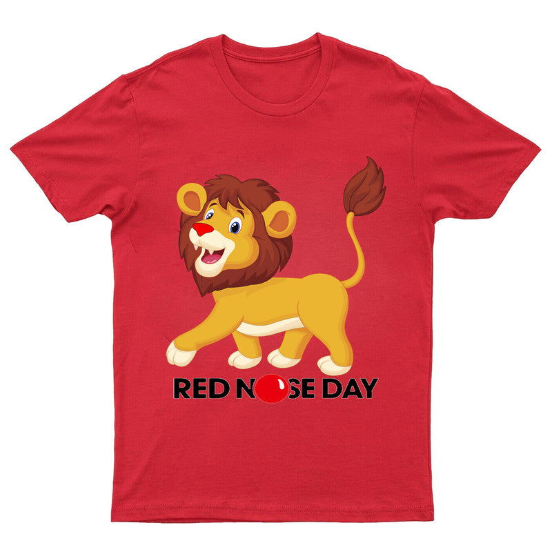 Red Nose Day Adult Kids T-Shirt Funny GB Lion T shirt - TheMonkeyTees