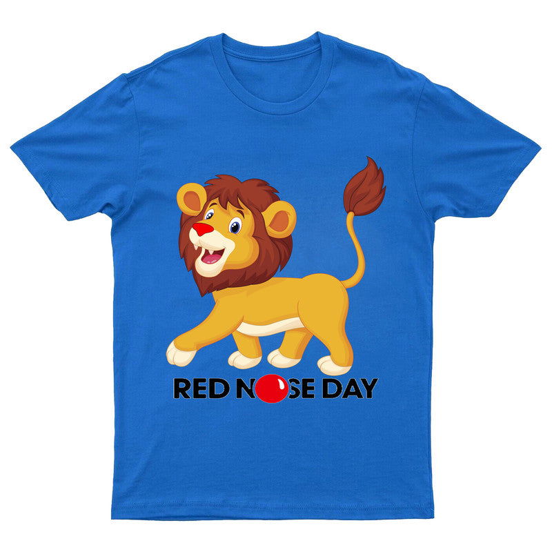 Red Nose Day Adult Kids T-Shirt Funny GB Lion T shirt - TheMonkeyTees