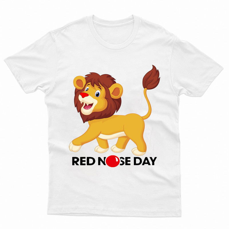 Red Nose Day Adult Kids T-Shirt Funny GB Lion T shirt - TheMonkeyTees