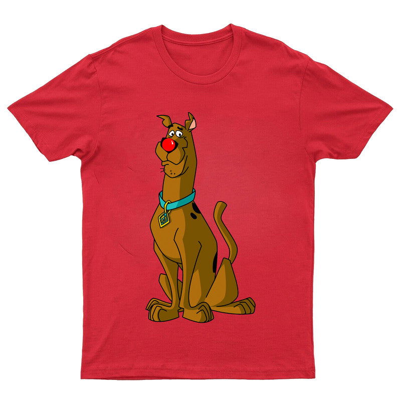 Red Nose Day Scooby Dog Adult Kids Funny T-Shirt Tee - TheMonkeyTees