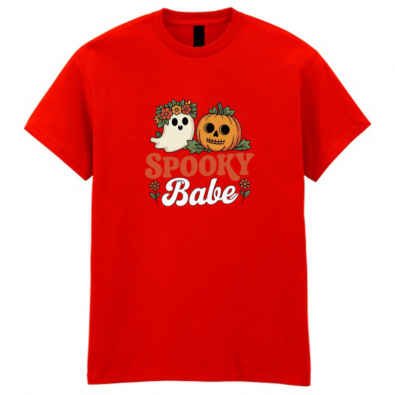 Halloween Spooky Babe Adult Kids T-Shirt Scary Tee