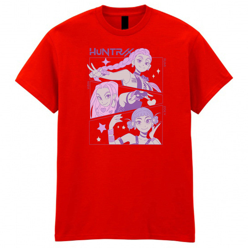 Huntrix Demon Hunters Mens Kids T-Shirt K-Pop Anime Unisex Cartoon Tee