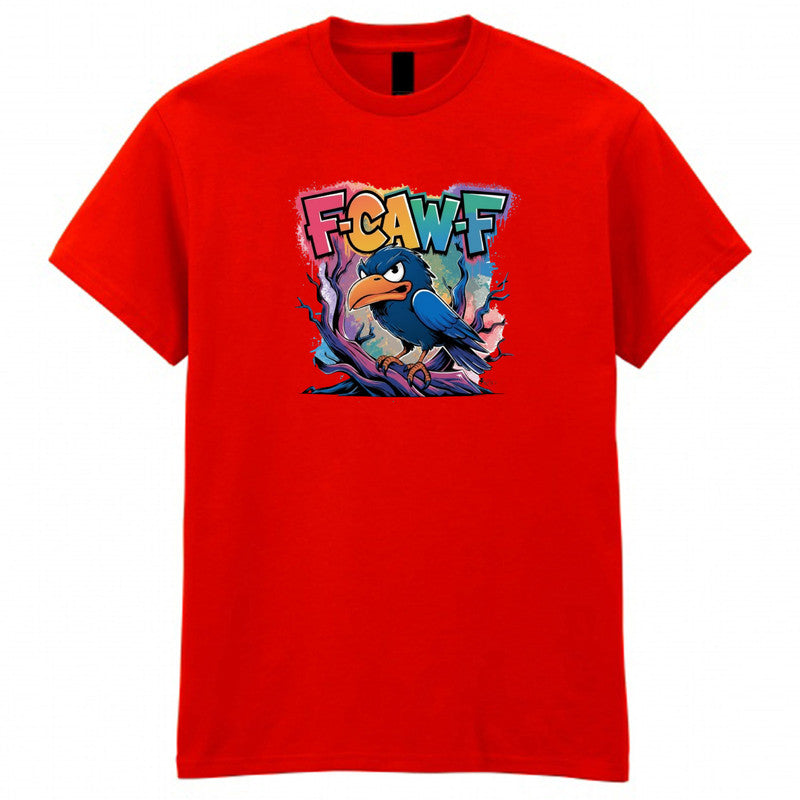 F-Caw-F Crow Adult Kids T-Shirt Birds Animals Halloween Tee