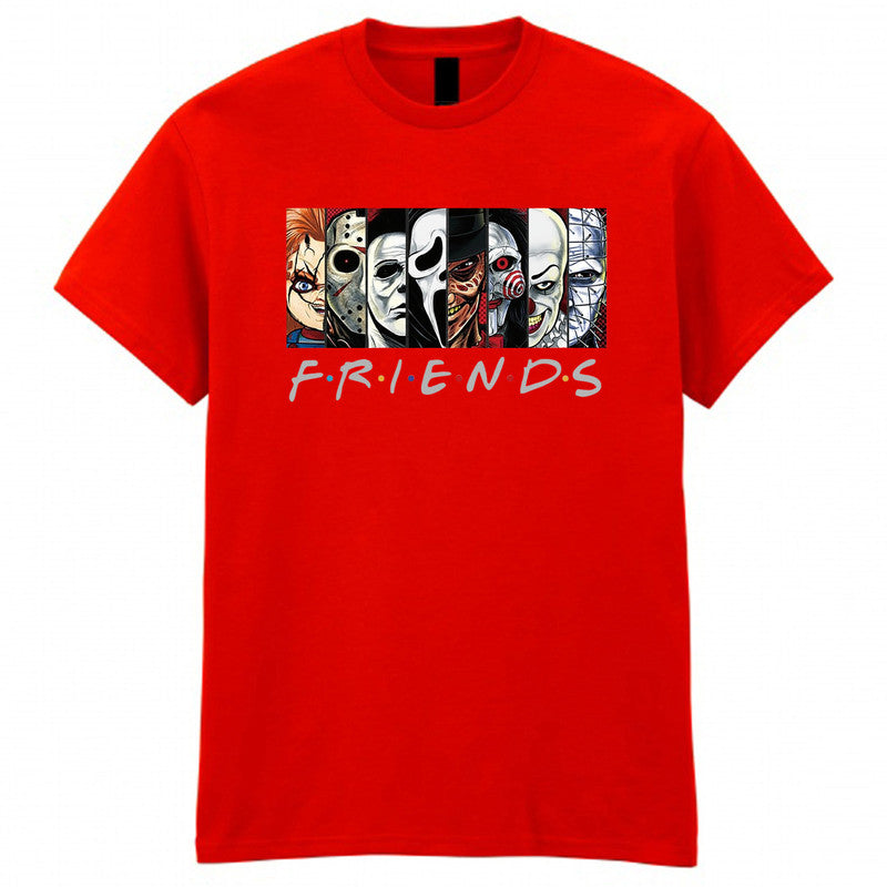 Friends Halloween Adult Kids T-Shirt Horror Scary Face Tee