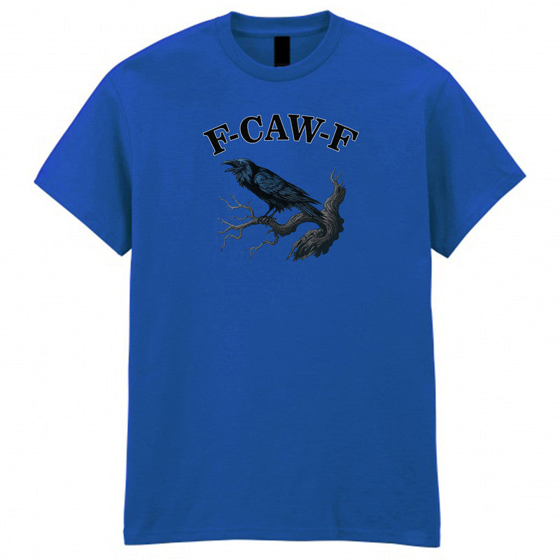 F-CAW-F Raven Mens T-Shirt Funny Gothic Crow Halloween Top