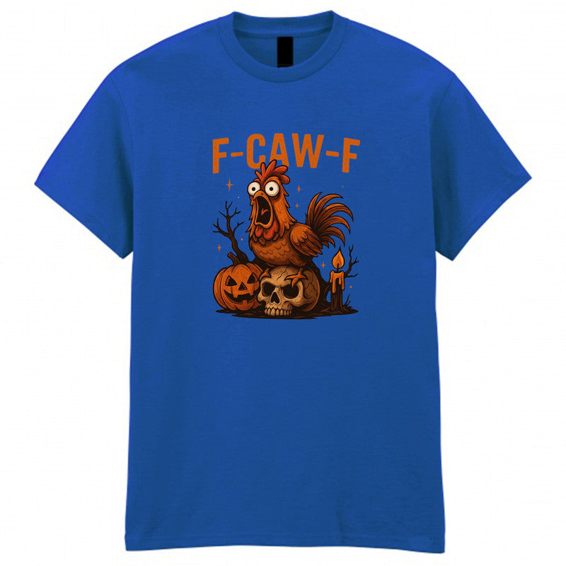 F-CAW-F Halloween Adult Kids T-Shirt Funny Chicken Tee