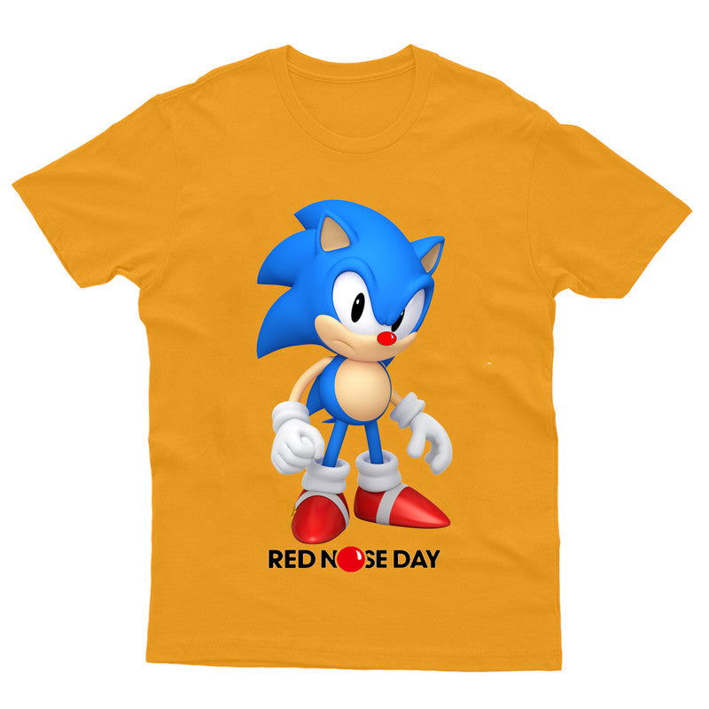 Sonic Red Nose Day Adult Kids Gift T-Shirt - TheMonkeyTees