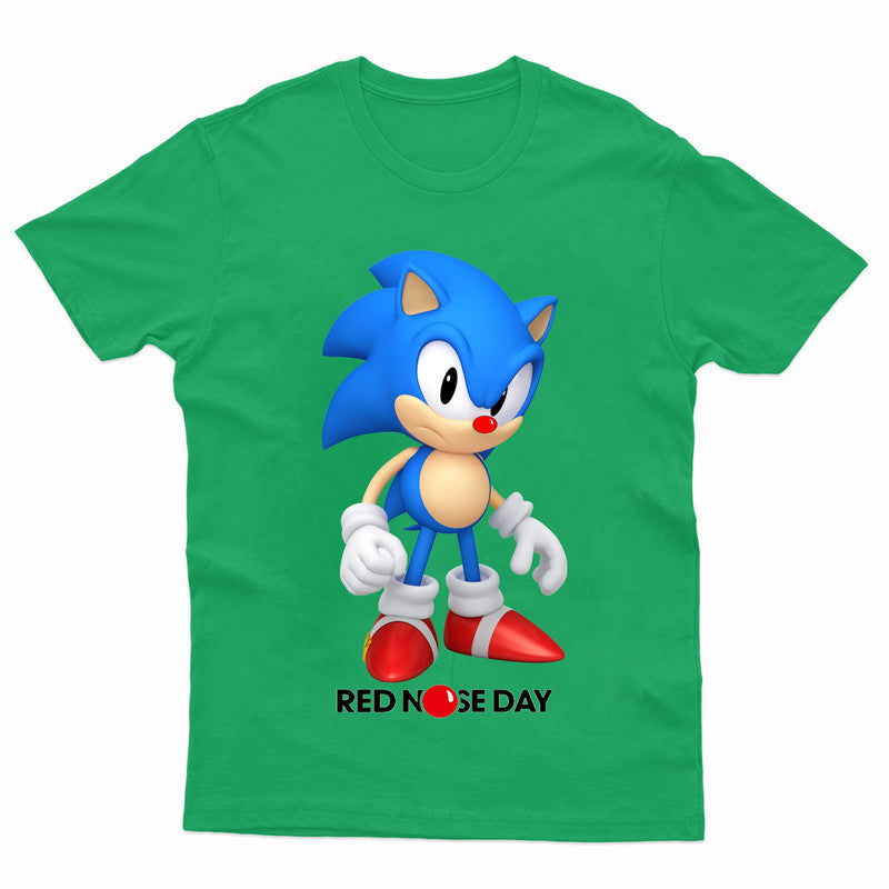 Sonic Red Nose Day Adult Kids Gift T-Shirt - TheMonkeyTees