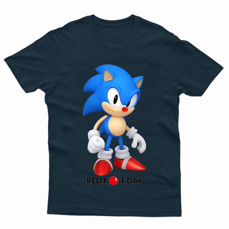 Sonic Red Nose Day Adult Kids Gift T-Shirt - TheMonkeyTees