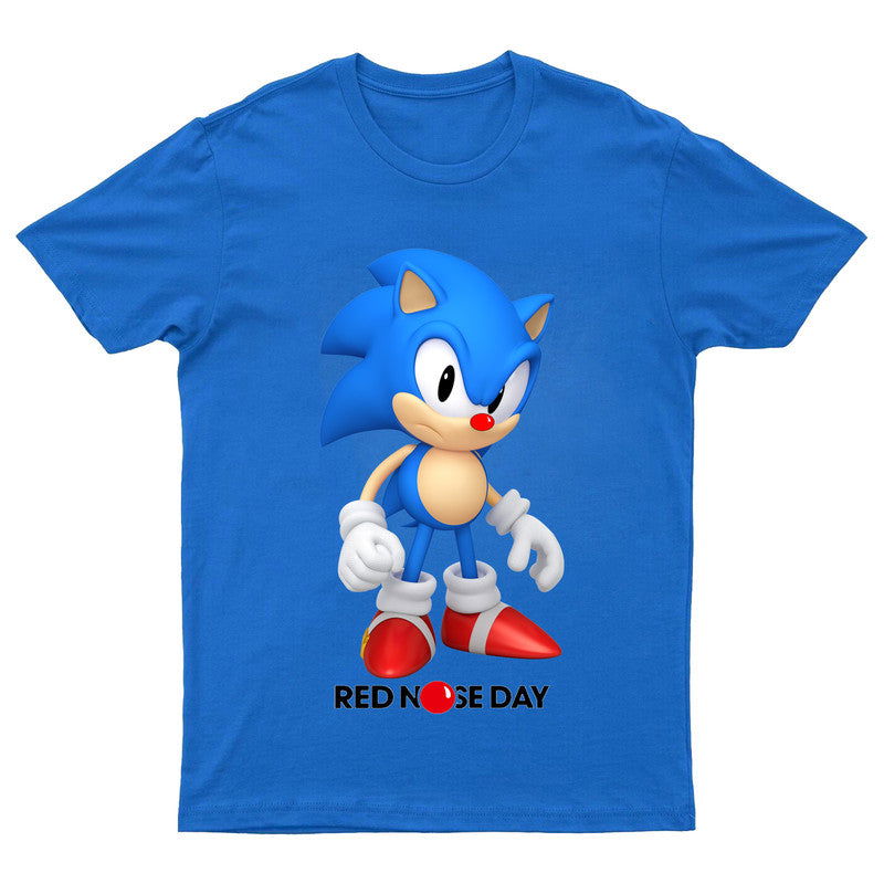 Sonic Red Nose Day Adult Kids Gift T-Shirt - TheMonkeyTees