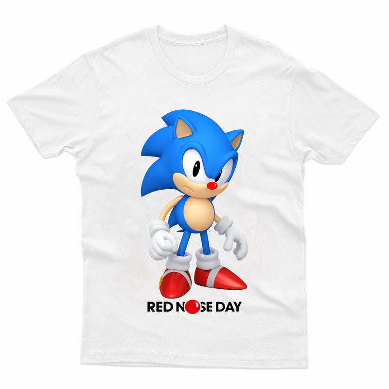 Sonic Red Nose Day Adult Kids Gift T-Shirt - TheMonkeyTees