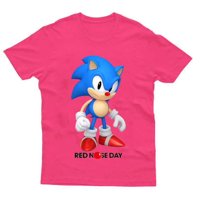 Sonic Red Nose Day Adult Kids Gift T-Shirt - TheMonkeyTees