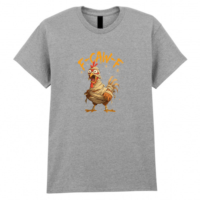 F-CAW-F Halloween Adult Kids T-Shirt Zombie Chick Tee