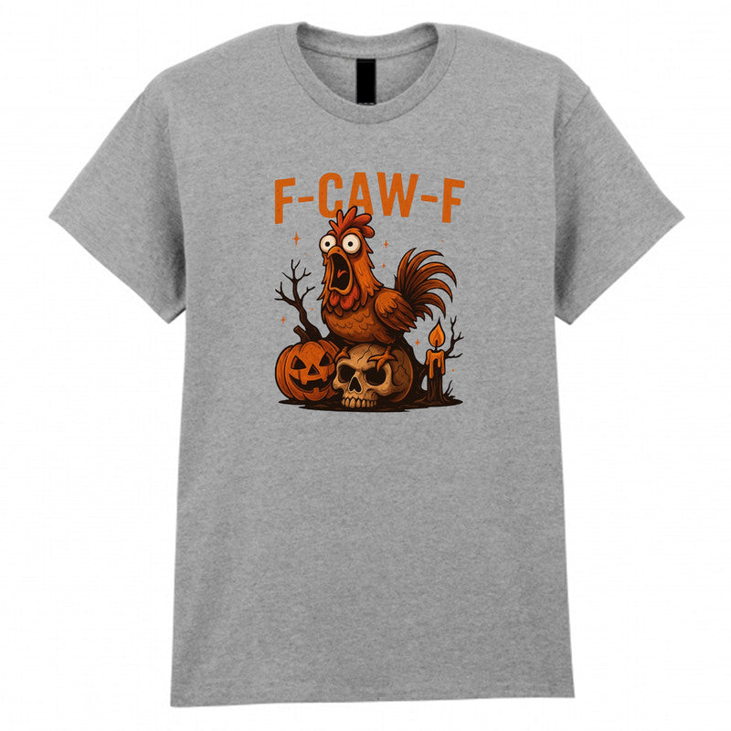 F-CAW-F Halloween Adult Kids T-Shirt Funny Chicken Tee