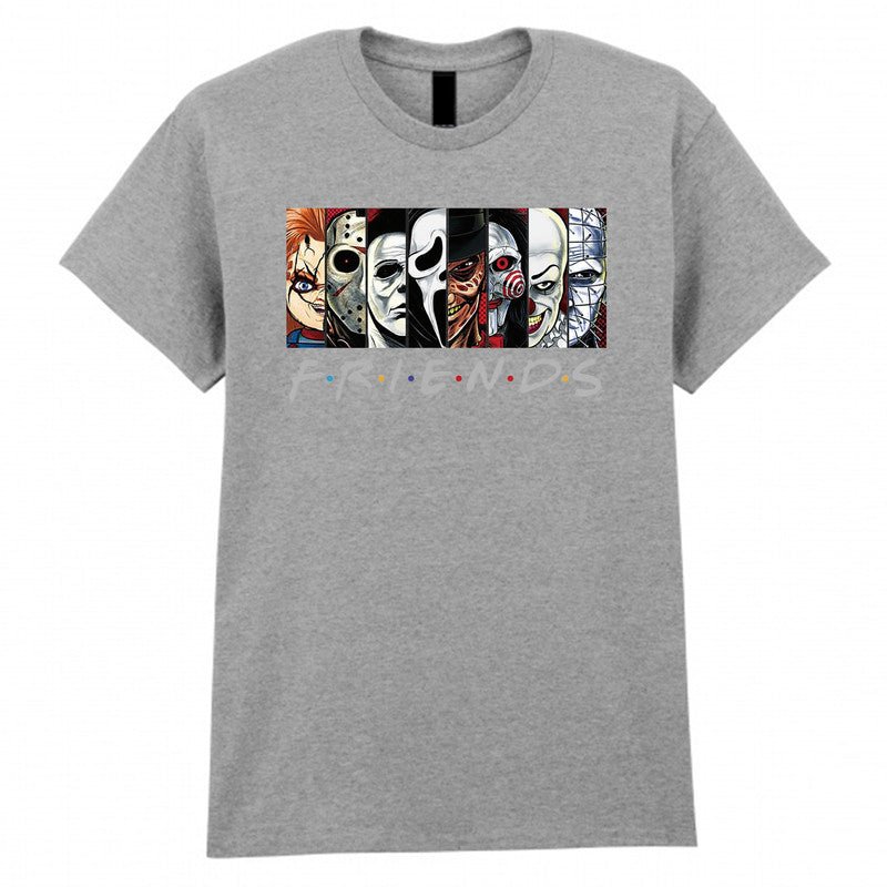 Friends Halloween Adult Kids T-Shirt Horror Scary Face Tee
