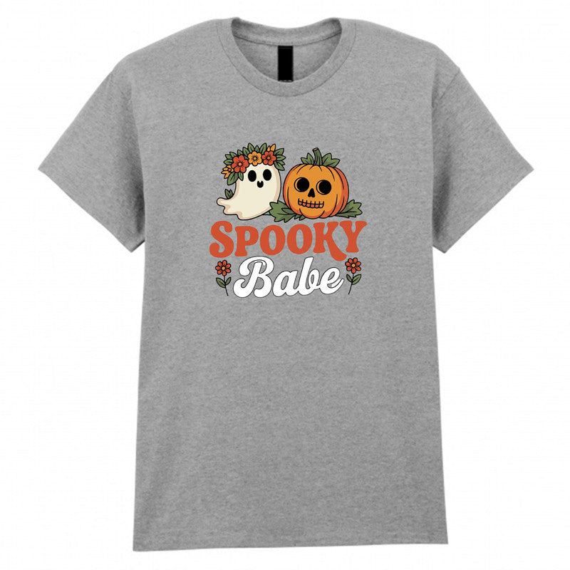 Halloween Spooky Babe Adult Kids T-Shirt Scary Tee