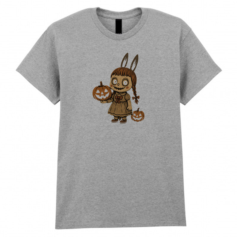 Halloween Scary Doll Adult Kids T-Shirt Funny Annabelle Labubu Doll