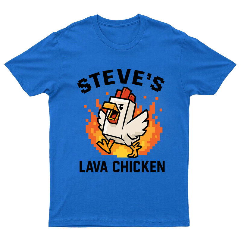 Steves Lava Chicken Mens Kids Printed Tshirt - TheMonkeyTees