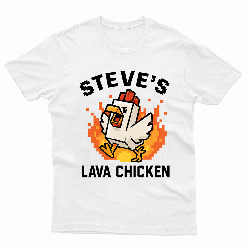 Steves Lava Chicken Mens Kids Printed Tshirt