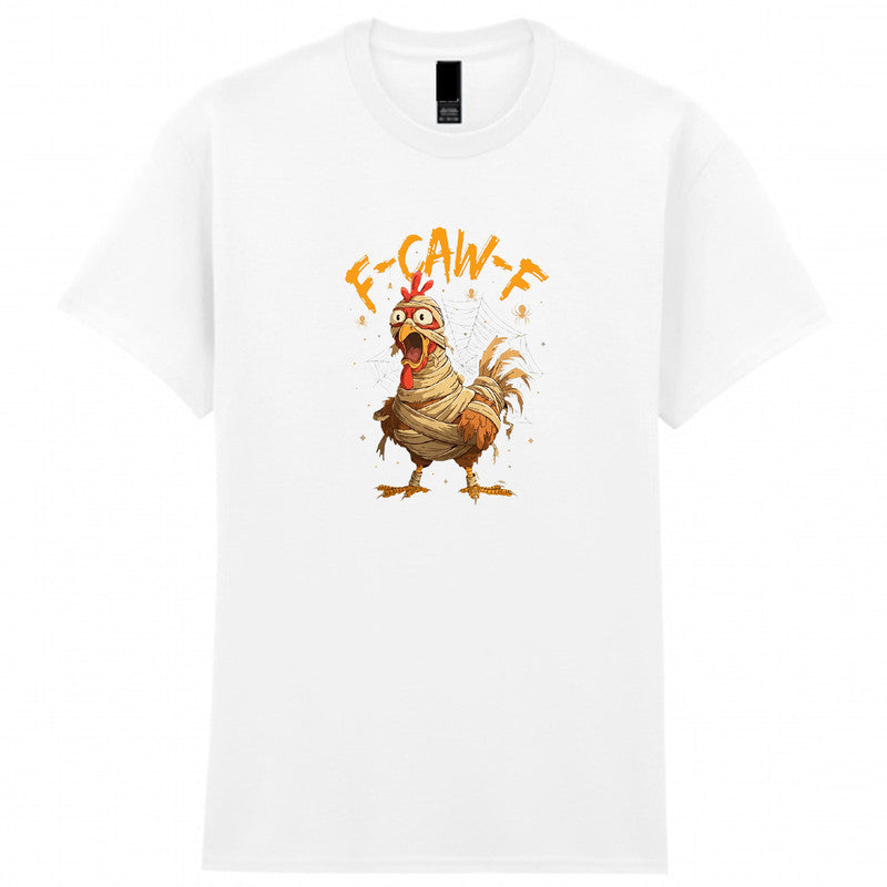 F-CAW-F Halloween Adult Kids T-Shirt Zombie Chick Tee