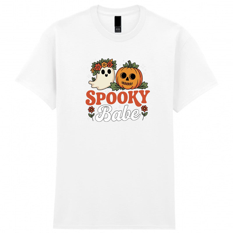 Halloween Spooky Babe Adult Kids T-Shirt Scary Tee