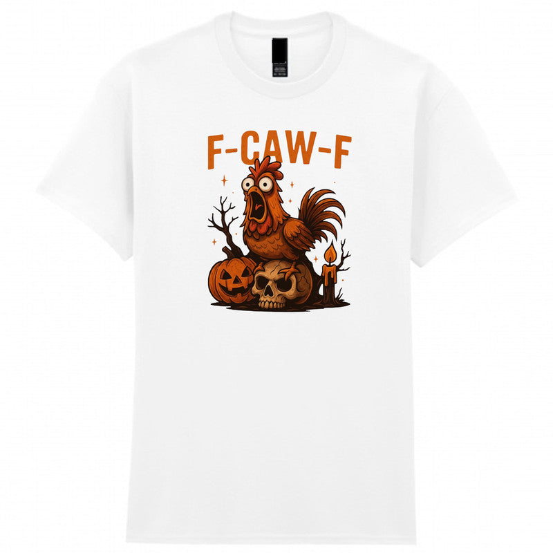 F-CAW-F Halloween Adult Kids T-Shirt Funny Chicken Tee