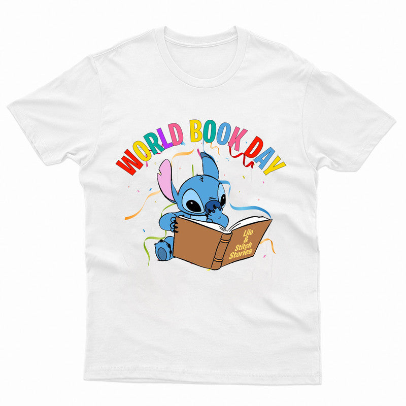 World Book Day T-Shirt Lilo & Stitch Funny Kids Boys Girls Tee Top