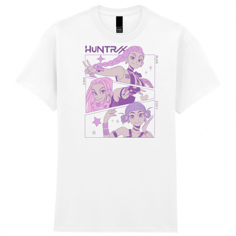 Huntrix Demon Hunters Mens Kids T-Shirt K-Pop Anime Unisex Cartoon Tee