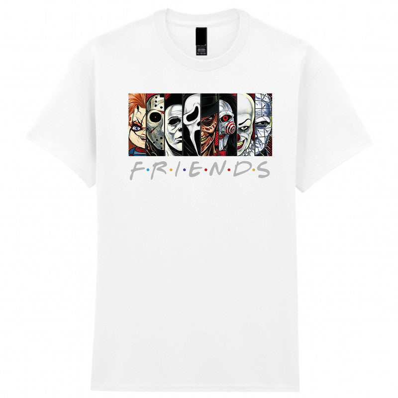 Friends Halloween Adult Kids T-Shirt Horror Scary Face Tee