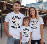 Fleece Navidad Adult Kids T-Shirt Christmas Sheep Santa Tee