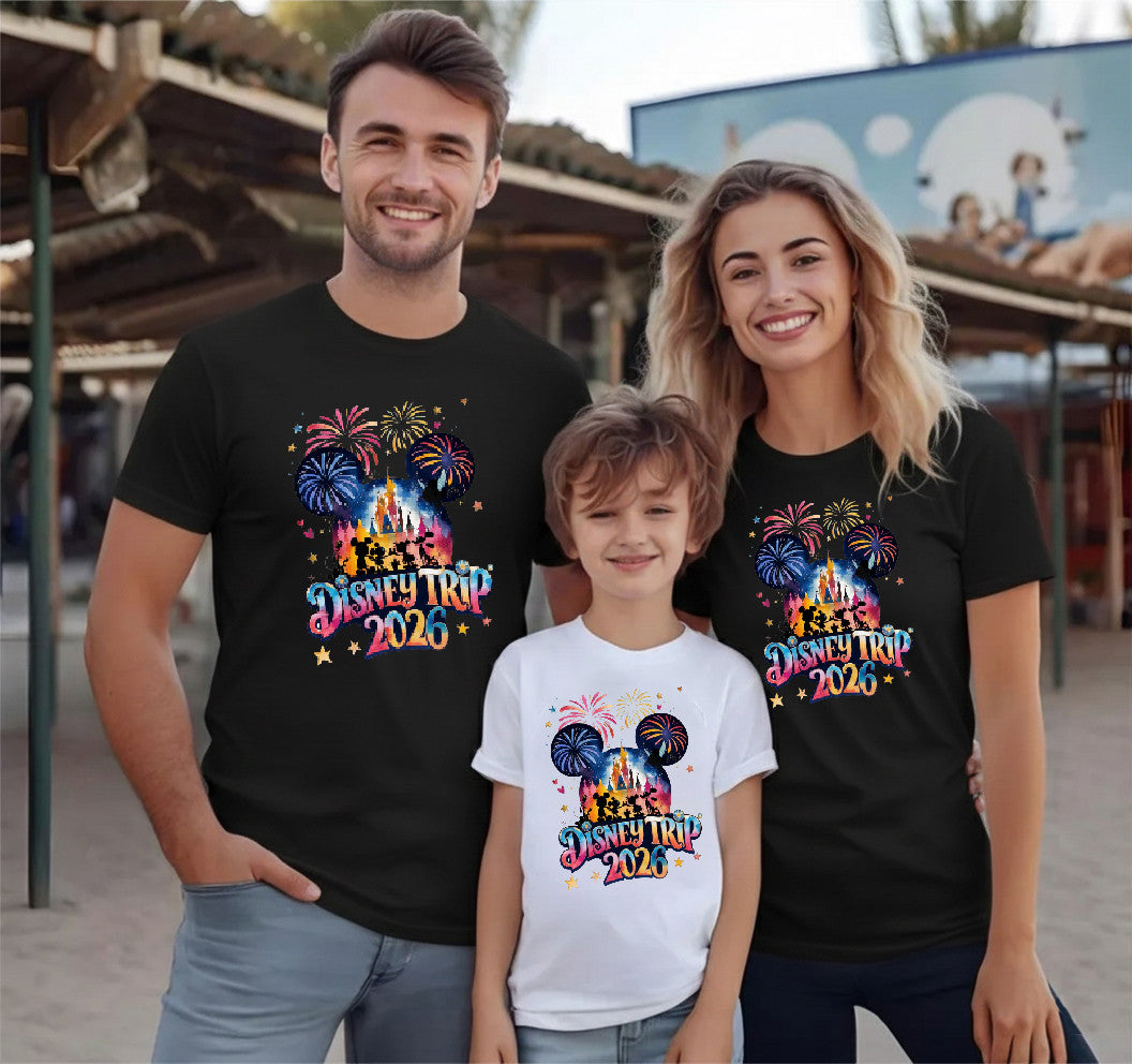 Disneyland Family Trip Adult Kids T-Shirt 2026 Vacation Fun Gift Tee