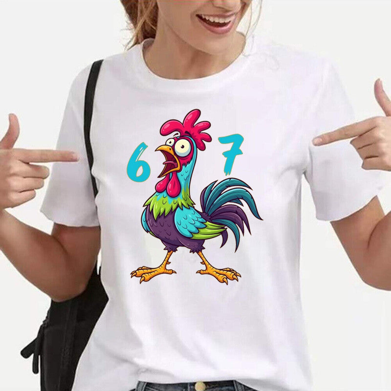 F-CAW-F Chicken Six Seven Meme Adult Kids T-Shirt Funny Xmas 6 7 Tee