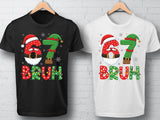 Christmas Six Seven Bruh Adult Kids T-Shirt Meme Xmas Tee