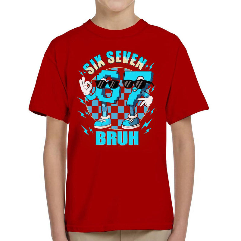 Italian Brainrot Gaming Adult Kids T-Shirt Six Seven 6 7 Funny Meme Tee
