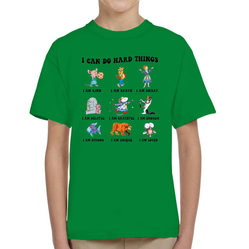 I Can Do Hard Things World Book Day Kids T-Shirt Back To School Funny Tee