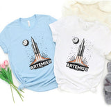 Artemis II 2026 Rocket Launch Adult Kids T-Shirt Future Moon Mission Space Exploration Science Tee
